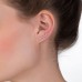 Ασημένια σκουλαρίκια 925 ear cuff σε ροζ χρώμα με ζιργκόν